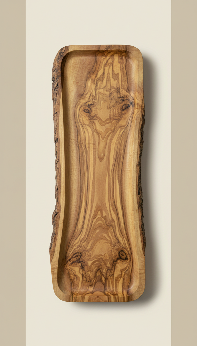 Olive Bark Wooden Serving Tray