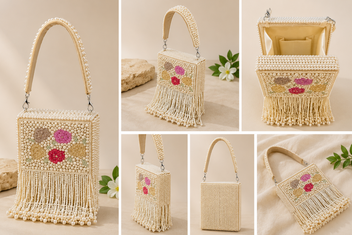 PEARL FLORAL MINI BAG
